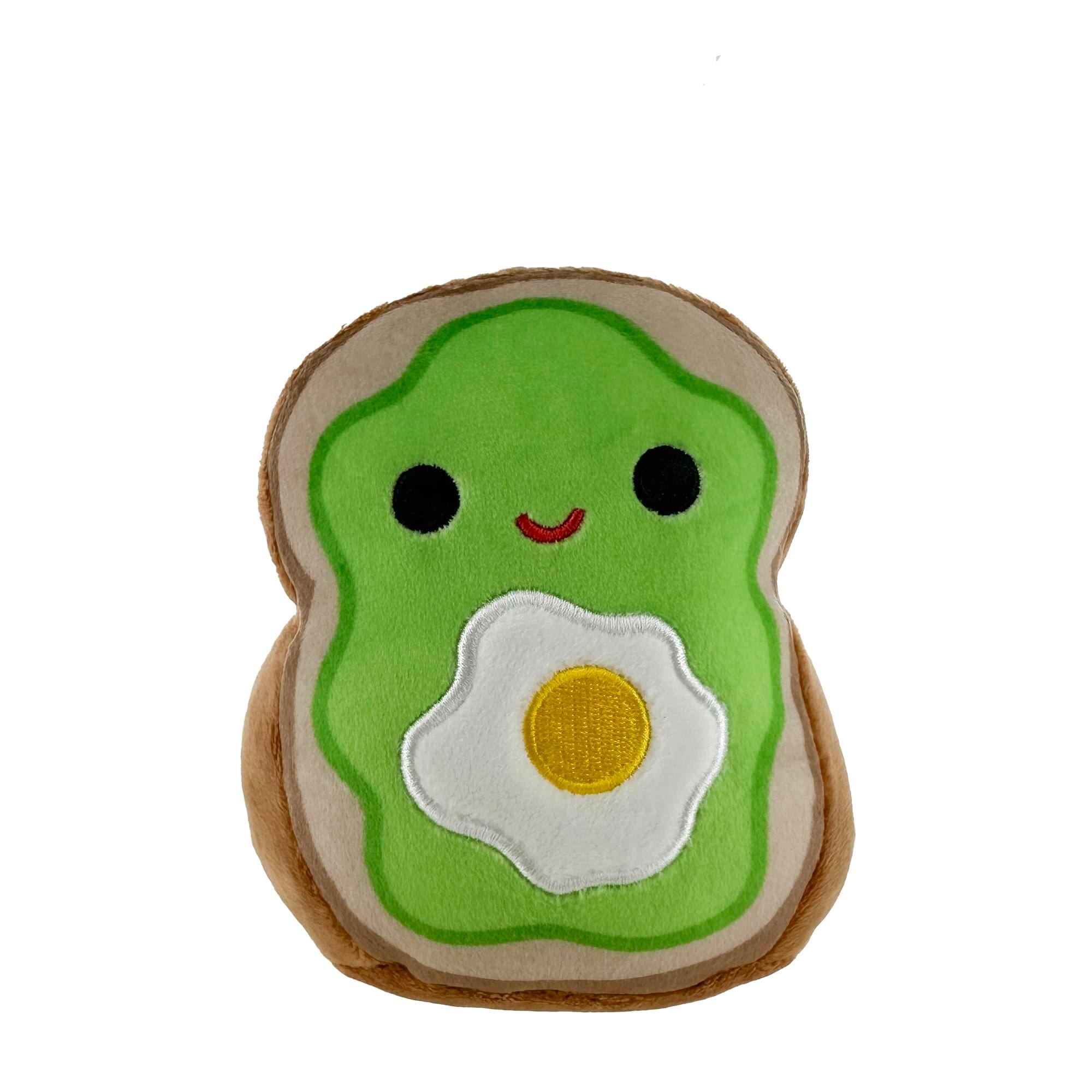 Front. Kellytoy - Squishmallow 5 Inch Mini Food Plush | Sinclair the Avocado Toast - Green.