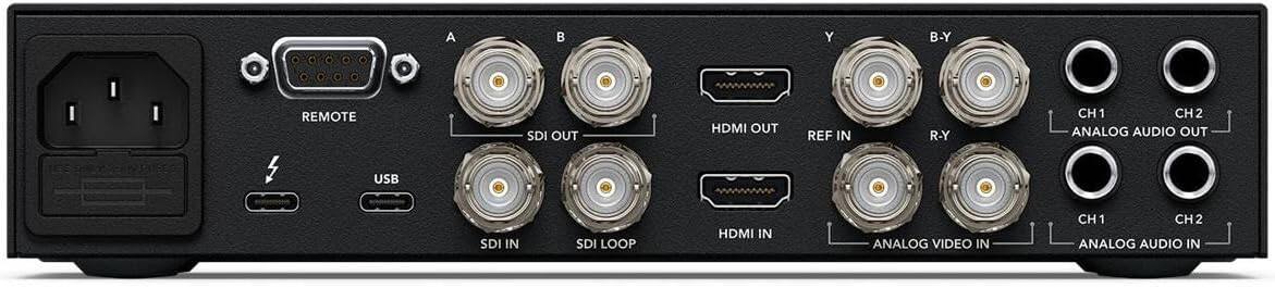 A Y B-Y REMOTE SDI OUT HDMI OUT REF IN R-Y CH1 1 CH2 ANALOG AUDIO OUT USB SDI IN SDI LOOP HDMI IN ANALOG VIDEO IN CH 1 CH2 ANALOG AUDIO IN