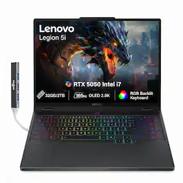 Lenovo - Upgraded - Legion Laptop 15.1 WQXGA Display (Intel i7-14700HX, 32GB DDR5, 2TB SSD, Win 11 Pro) w/DKZ USB Port Expander - Eclipse Black