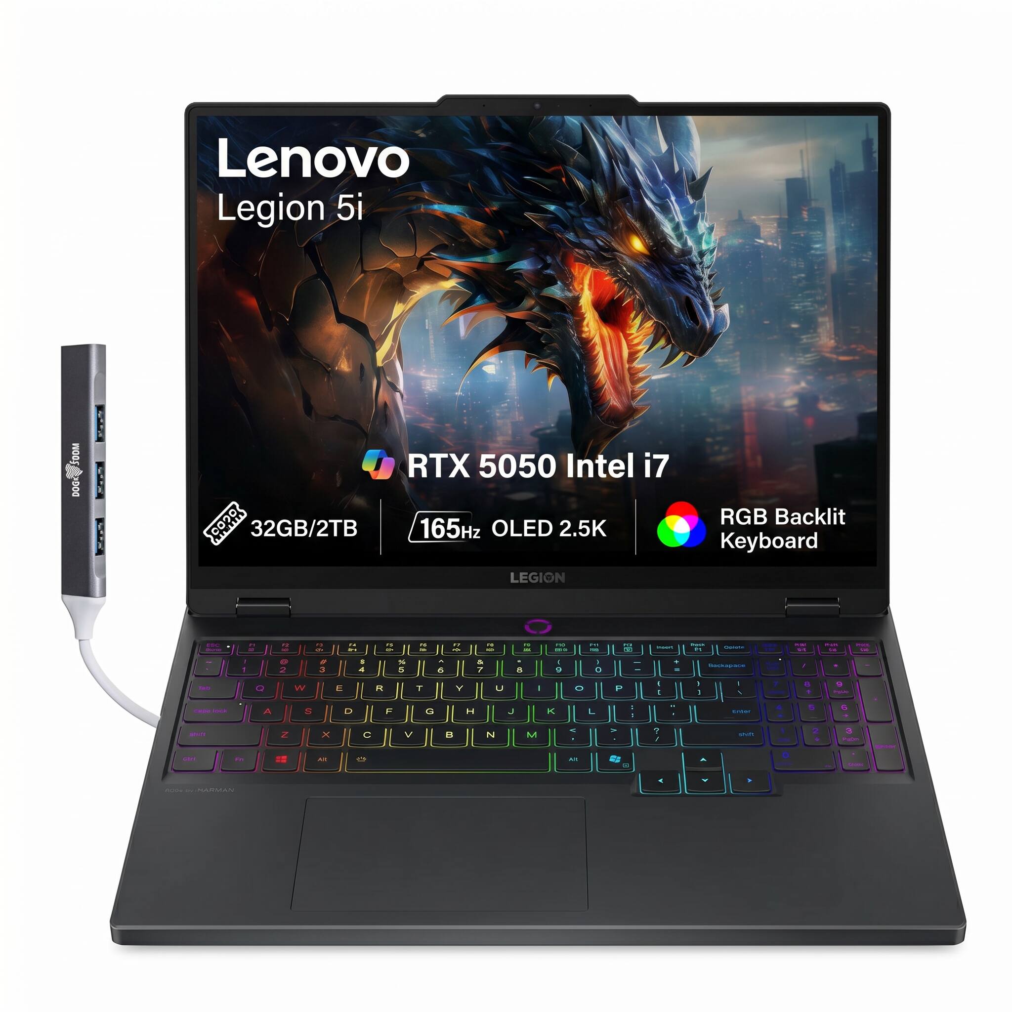 Lenovo Legion 5i S  
32GB/2TB RTX 5050 Intel i7 165Hz OLED 2.5K LEGION RGB Backlit Keyboard