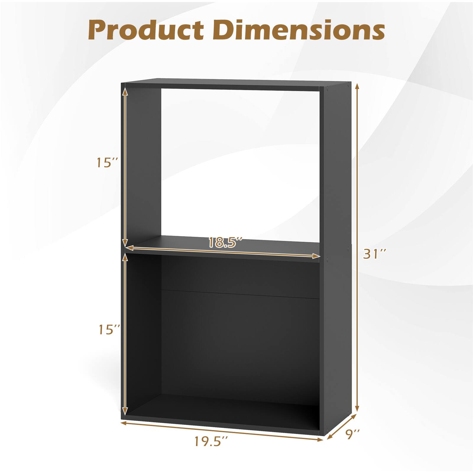 Product Dimensions: 15" x 18.5" x 31" x 15" x 19.5" x 9"