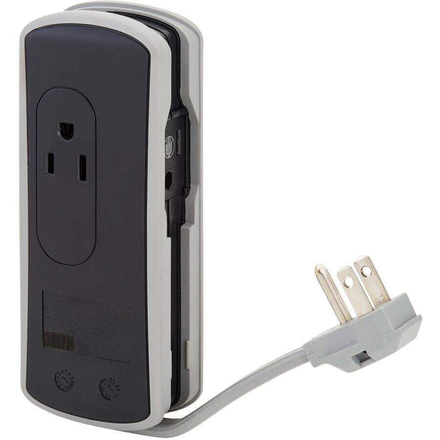Alt View 3. Tripp Lite - Eaton Tripp Lite Series Protect It! 2-Outlet Travel-Size Surge Protector - 5-15R Outlets, USB-C and USB-A Ports, 5-15P - Black,Gray.