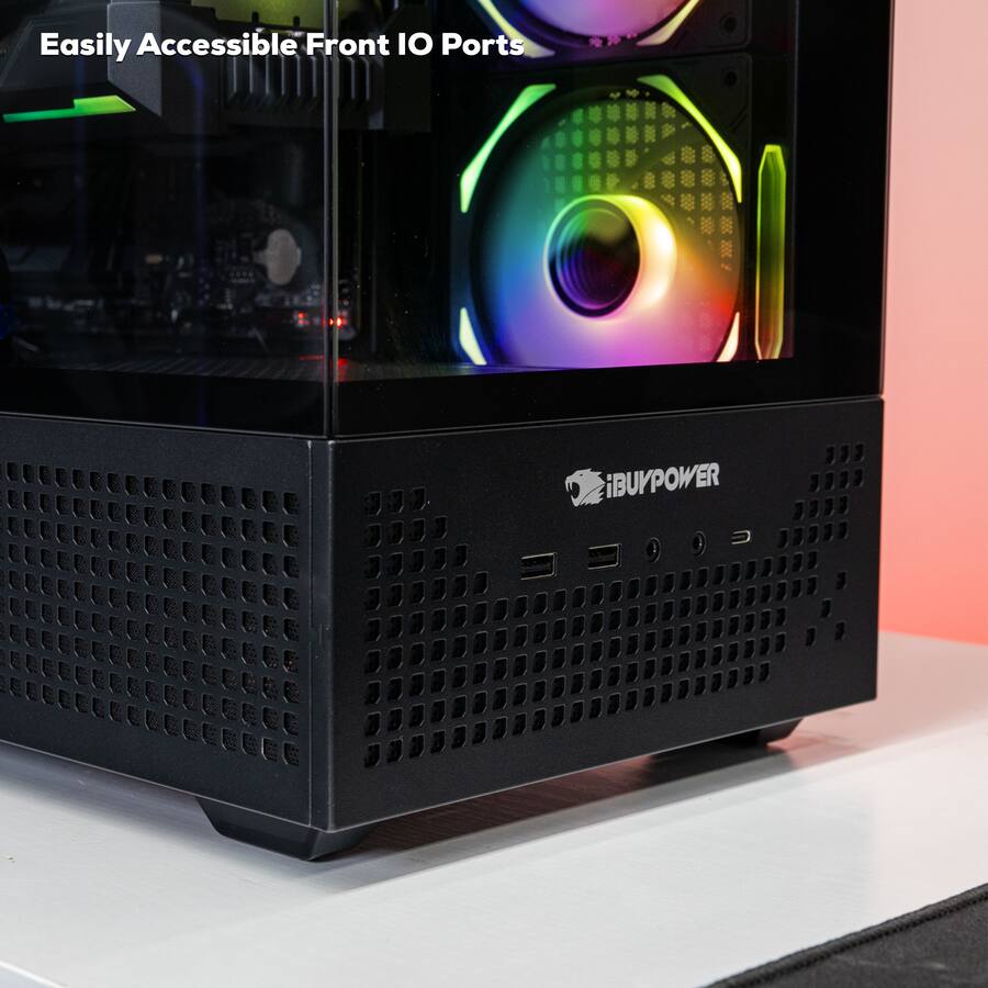 Ibuypower Radeon 7700 iBUYPOWER Element Gaming Desktop PC AMD Ryzen 7 9850X3D, AMD Radeon RX ...