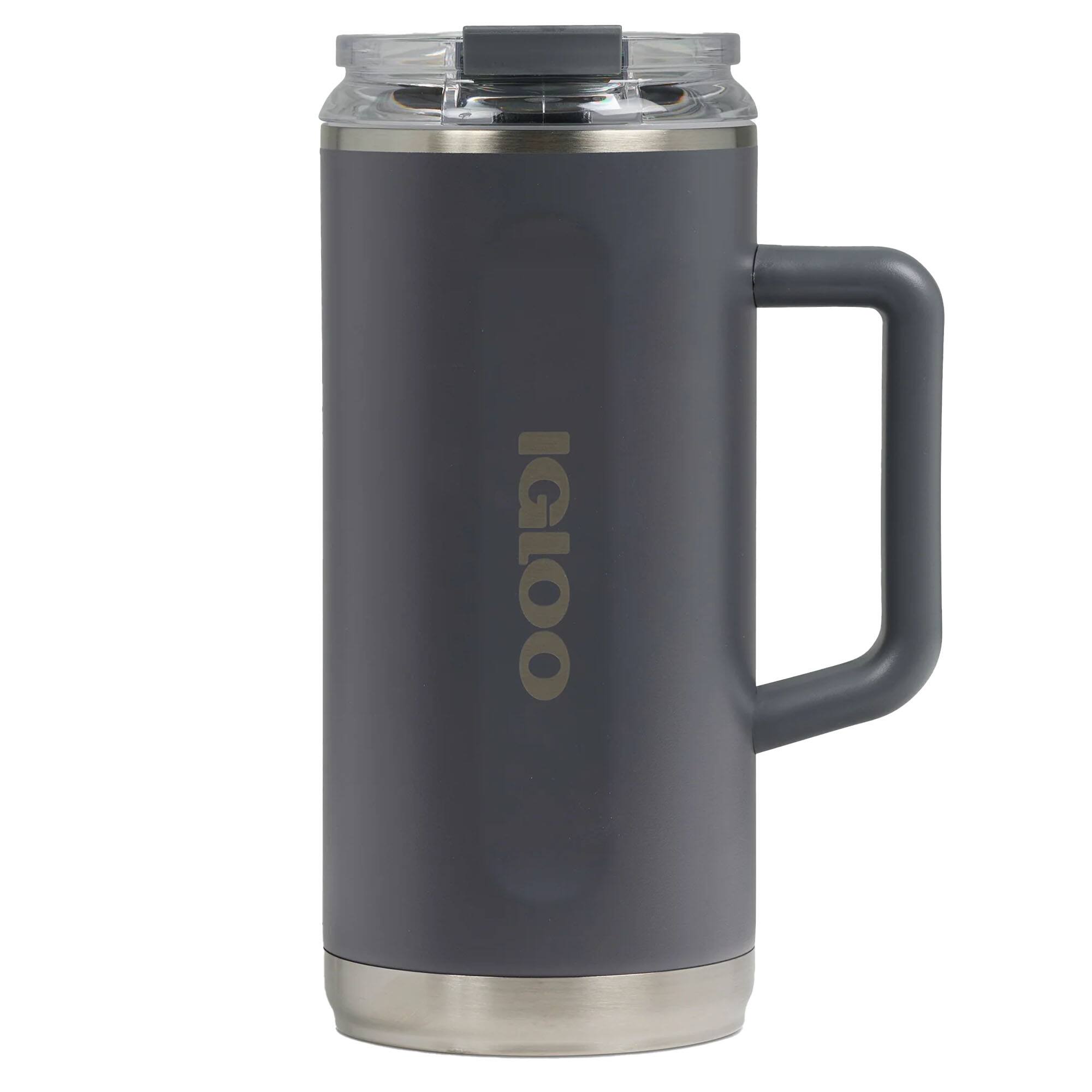 Front. Igloo - IGLOO 1L Stainless Steel Beer Mug, Carbonite - Carbonite.