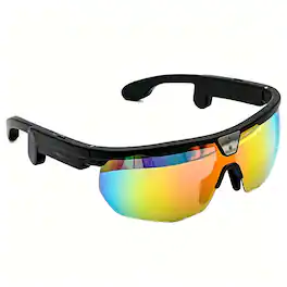PRIMEPLUS - AI Smart Camera Glasses, 32MP Photos & 1200P Video, Voice Assistant, Real-Time Translation, IP66, 10H Music - Black