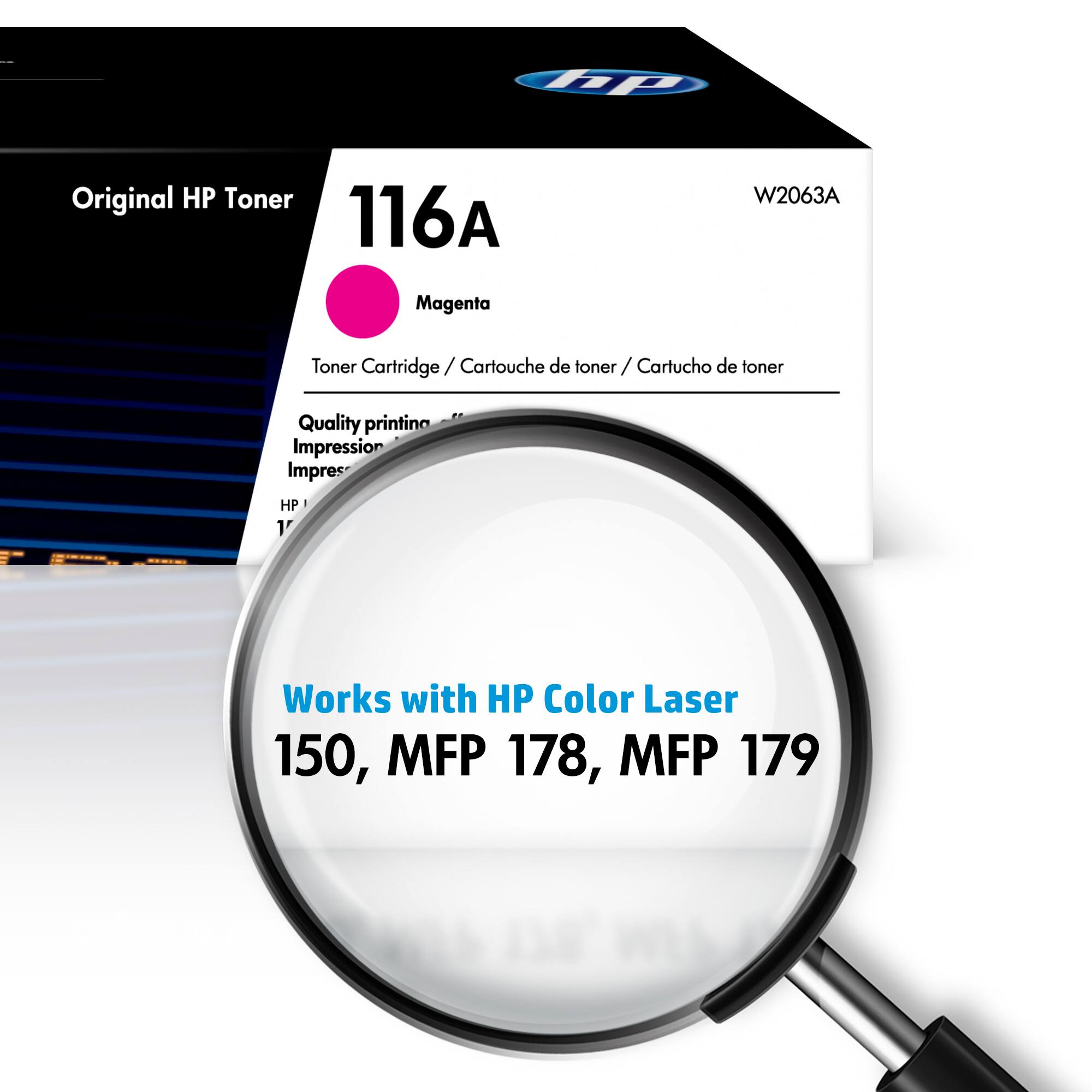 Alt View 1. HP - 116A Standard Capacity Toner Cartridge - Magenta.