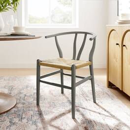 Amish 32" Wood Dining Accent Chair by Modway - Light Gray