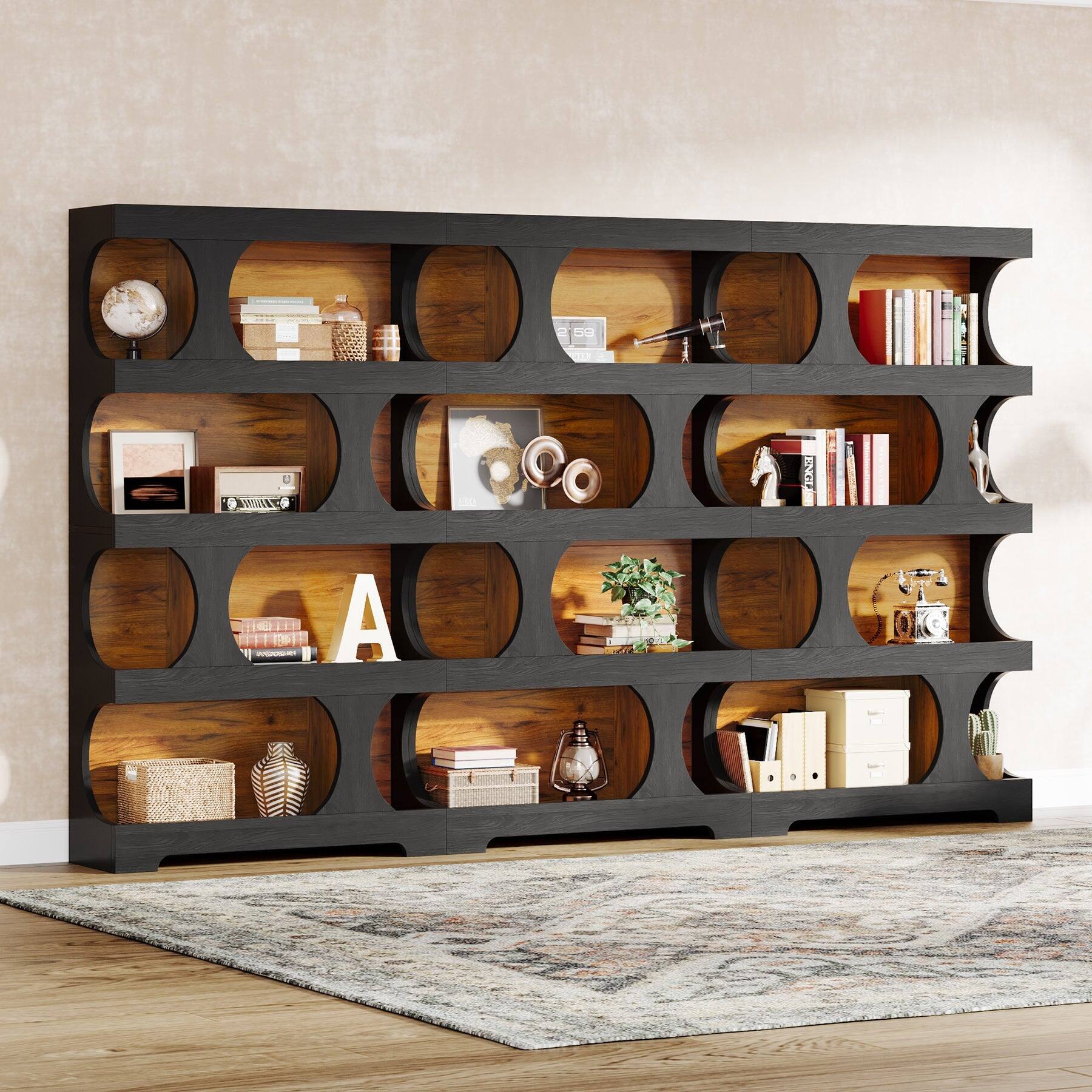 Tribesigns Bookshelf with Engineered Wood Construction and Space Saving ...