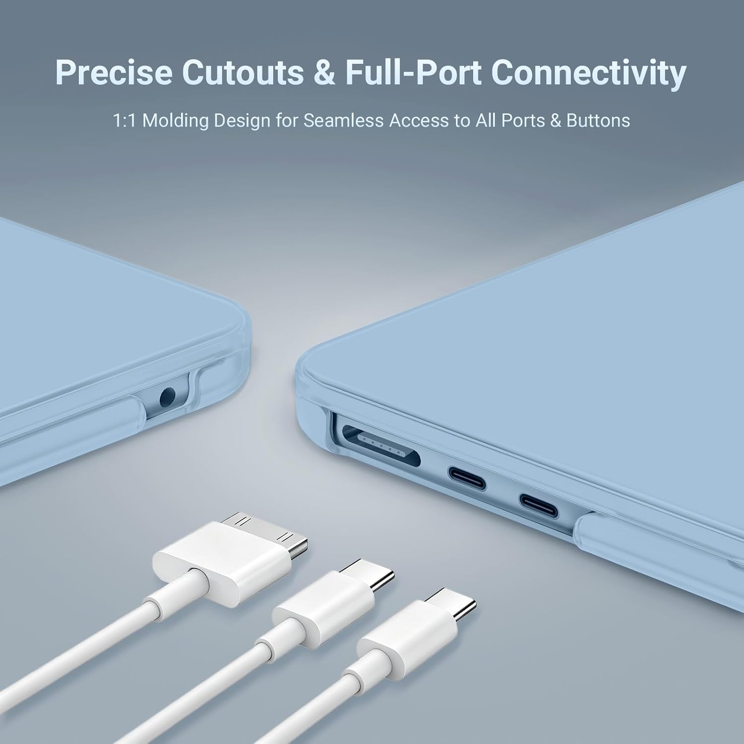 Precise Cutouts & Full-Port Connectivity  
1:1 Molding Design for Seamless Access to All Ports & Buttons