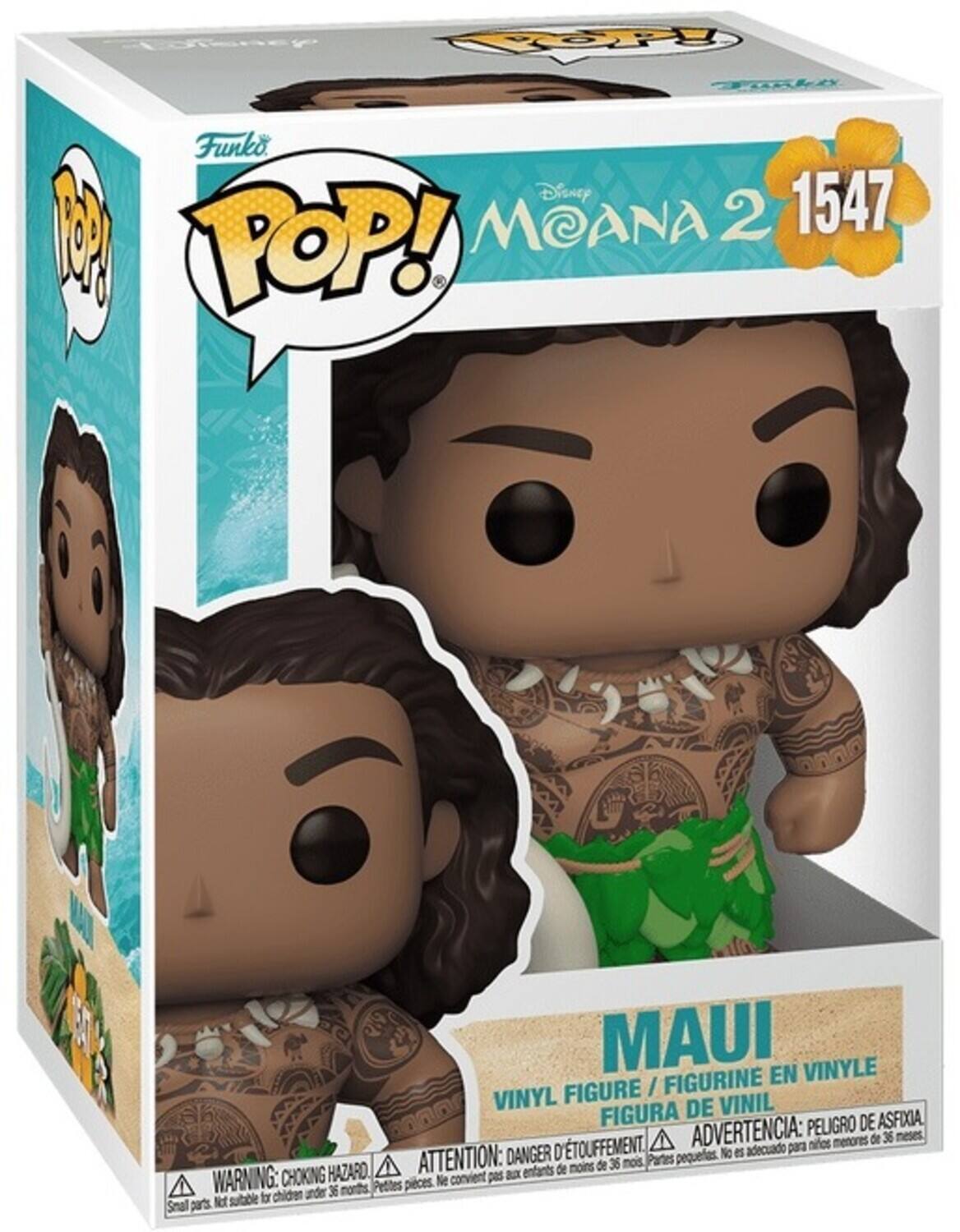 EoTeney TO C Funko Disney 1547 8 MANA 2 POP! MAUI EN VINYLE FIGURE / FIGURINE VINYL DE VINIL FIGURA PELIGRO DE ASFIXIA D'TOUFFEMENT. ADVERTENCIA: para nitos menores de 36 meses. DANGER pequeas. No es adecuado HAZARO. ATTENTION: entants de moins de 36 mos Pates WARNING: CHOKING Ne convient pes B under 36 morths Petites pieces. Nct sutable for chicren Smal parts