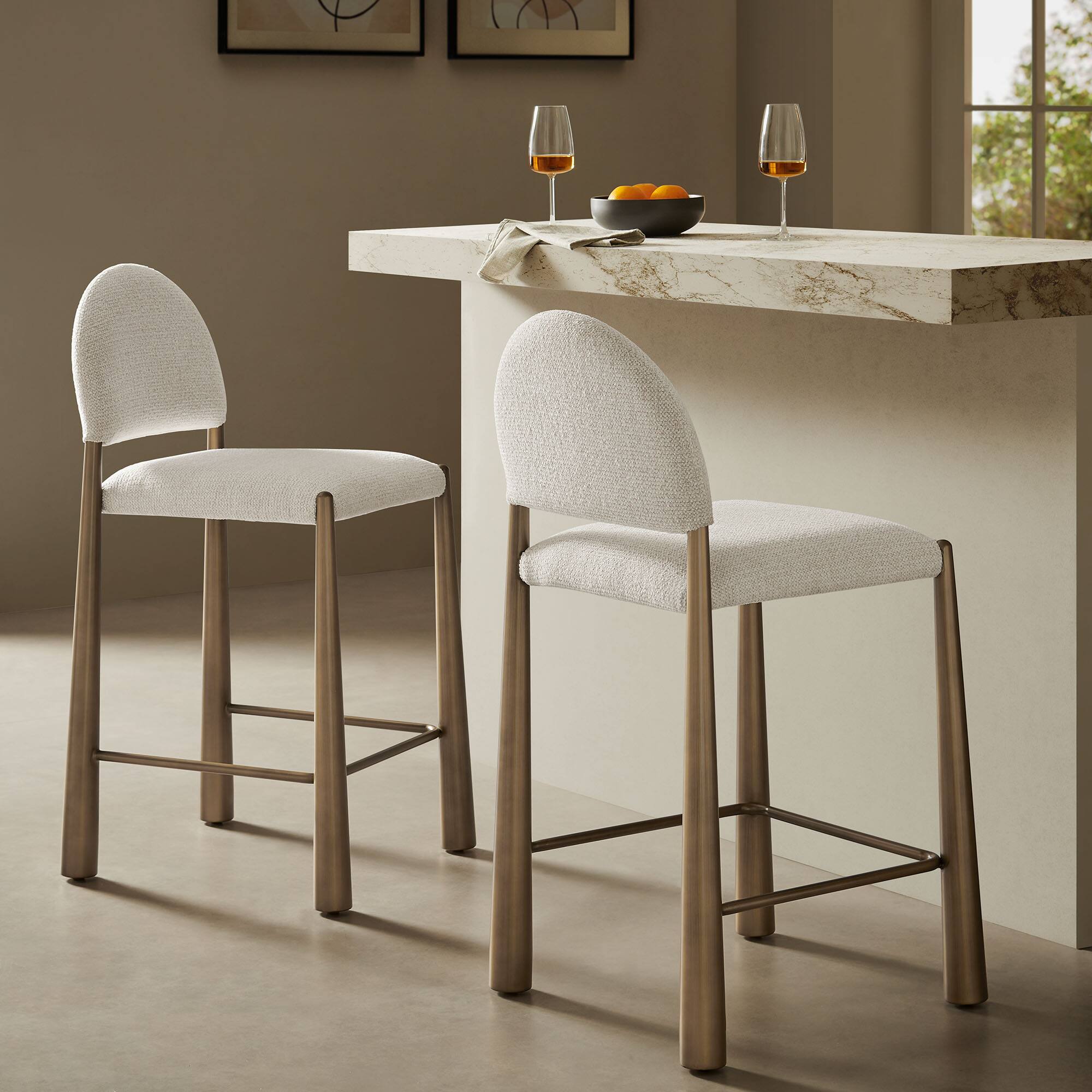 Alt View 5. Modway - Hayley Upholstered Fabric Counter Stool by Modway - 0.