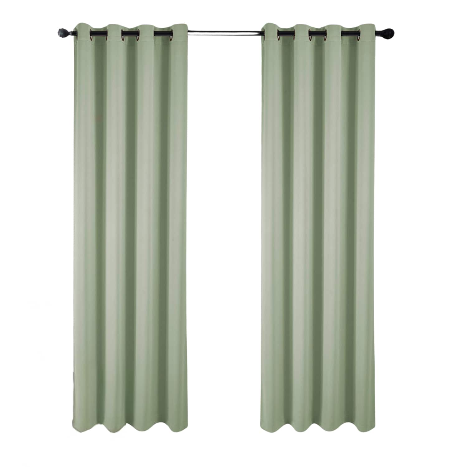 RT Designers Collection - 100% Polyester 250 GSM Riley 100% Blackout Grommet Panel 54" x 45" - Sage