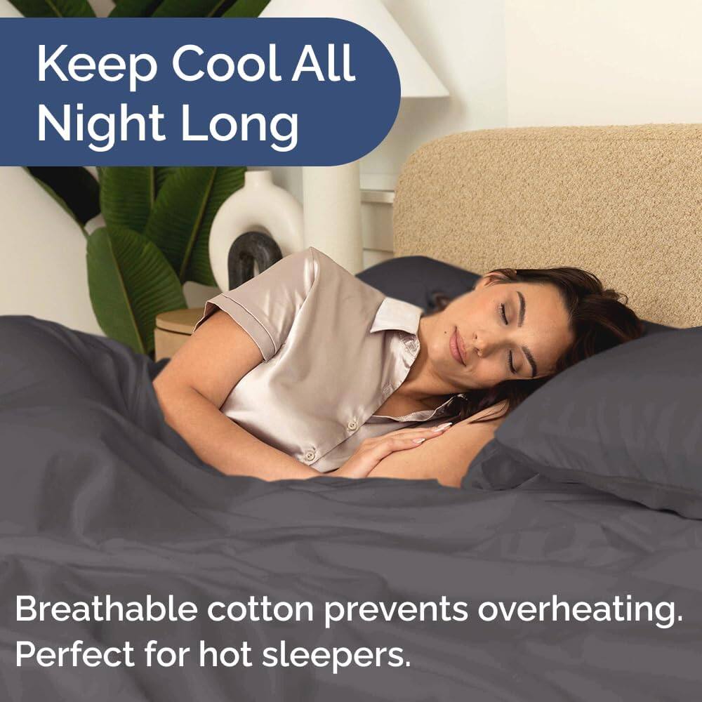 Keep Cool All Night Long

Breathable cotton prevents overheating. Perfect for hot sleepers.