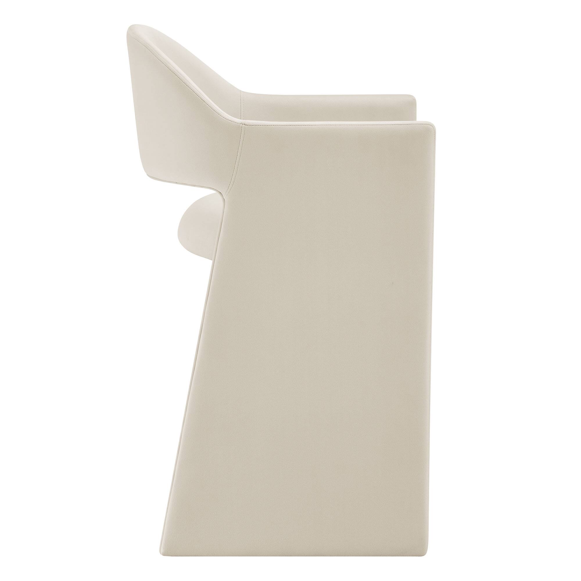 Alt View 2. Modway - Talia 37 Inch Performance Velvet Counter Stool by Modway - Alabaster.