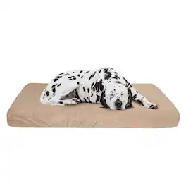 PetMaker - Memory Foam Dog Bed 2-Layer Orthopedic Pet Pad with Machine Washable Cover 37x24 Pet Bed for Large Dogs - Tan