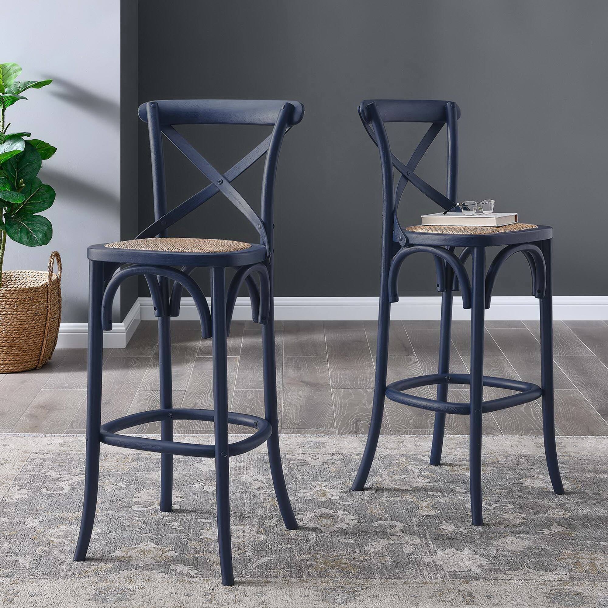 Alt View 4. Modway - Gear Bar Stool - Blue.