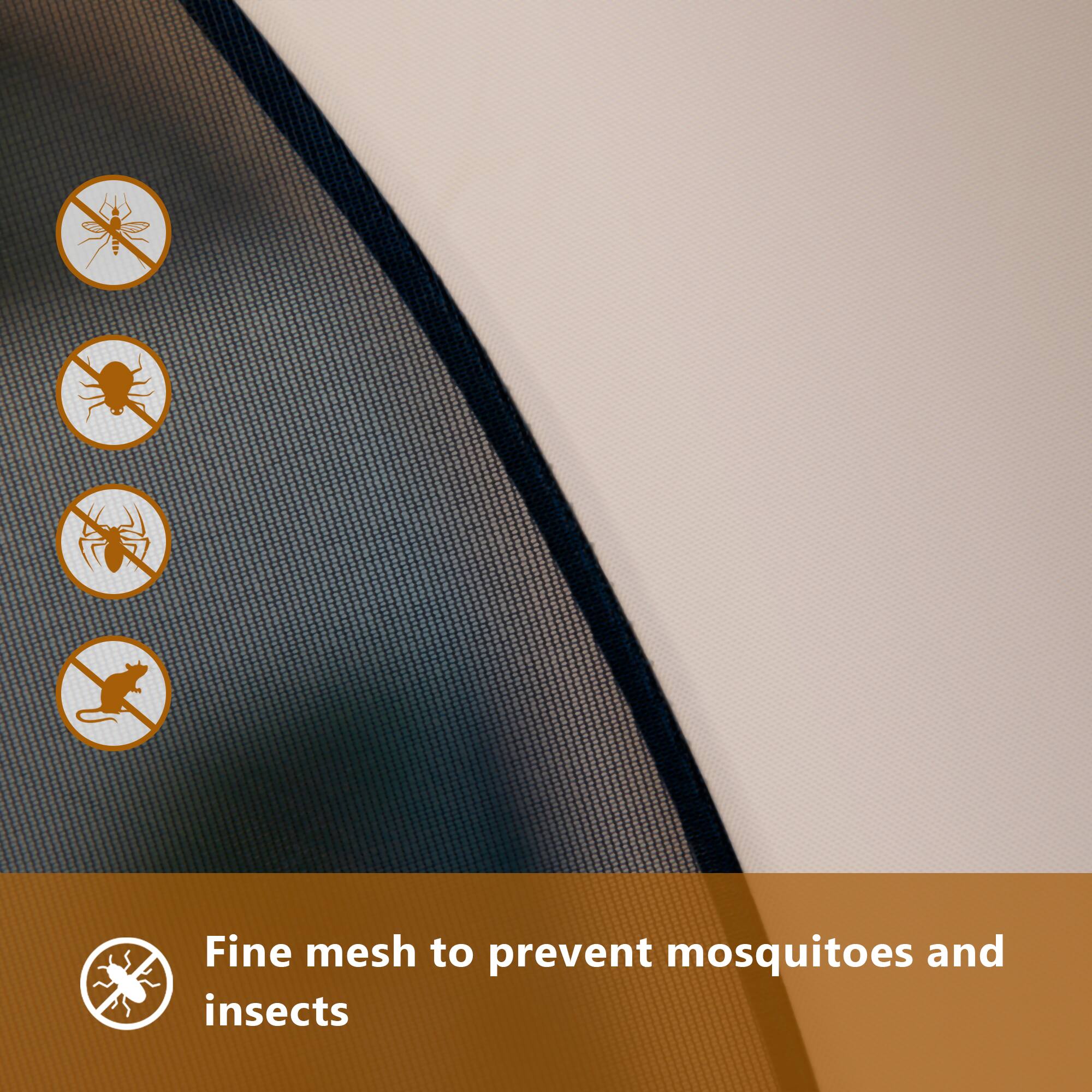 Fine mesh to prevent mosquitoes and insects