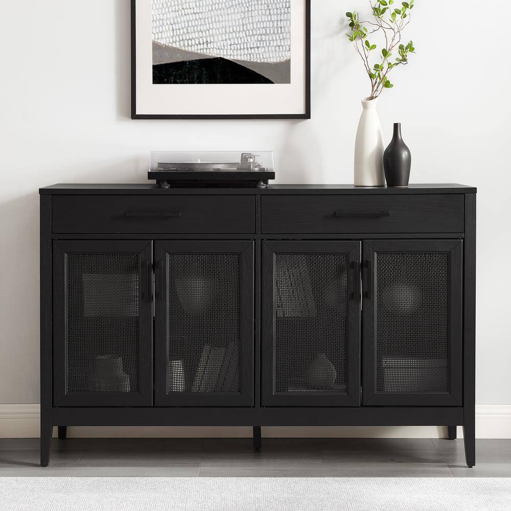 Back. Crosley Furniture - Milo Sideboard - Black.