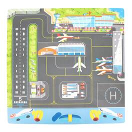 TriAction Toys - Sunta Play Mat DIY Airport and Plane | 9 Piece Set - Multicolored