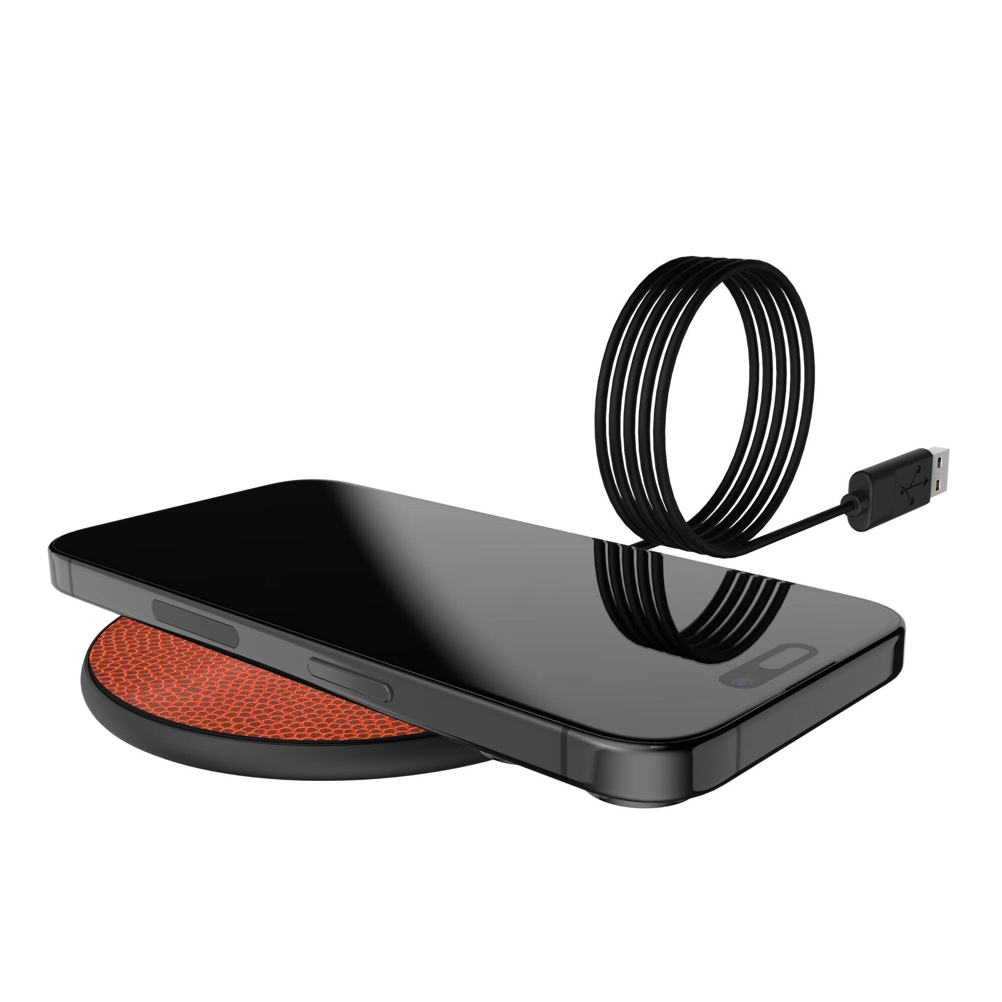 Alt View 3. Keyscaper - Los Angeles Rams 15 Watt Wireless Induction Charger - Multicolor.