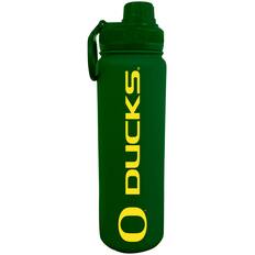 Front. The Fanatic Group - Green Oregon Ducks 24oz. Logo Stainless Sport Bottle - Green.