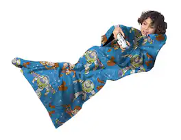 Northwest - Toy Story Star Defenders Comfy Throw Snuggler - The Blanket with Sleeves - Featuring Woody & Buzz Lightyear - Multi