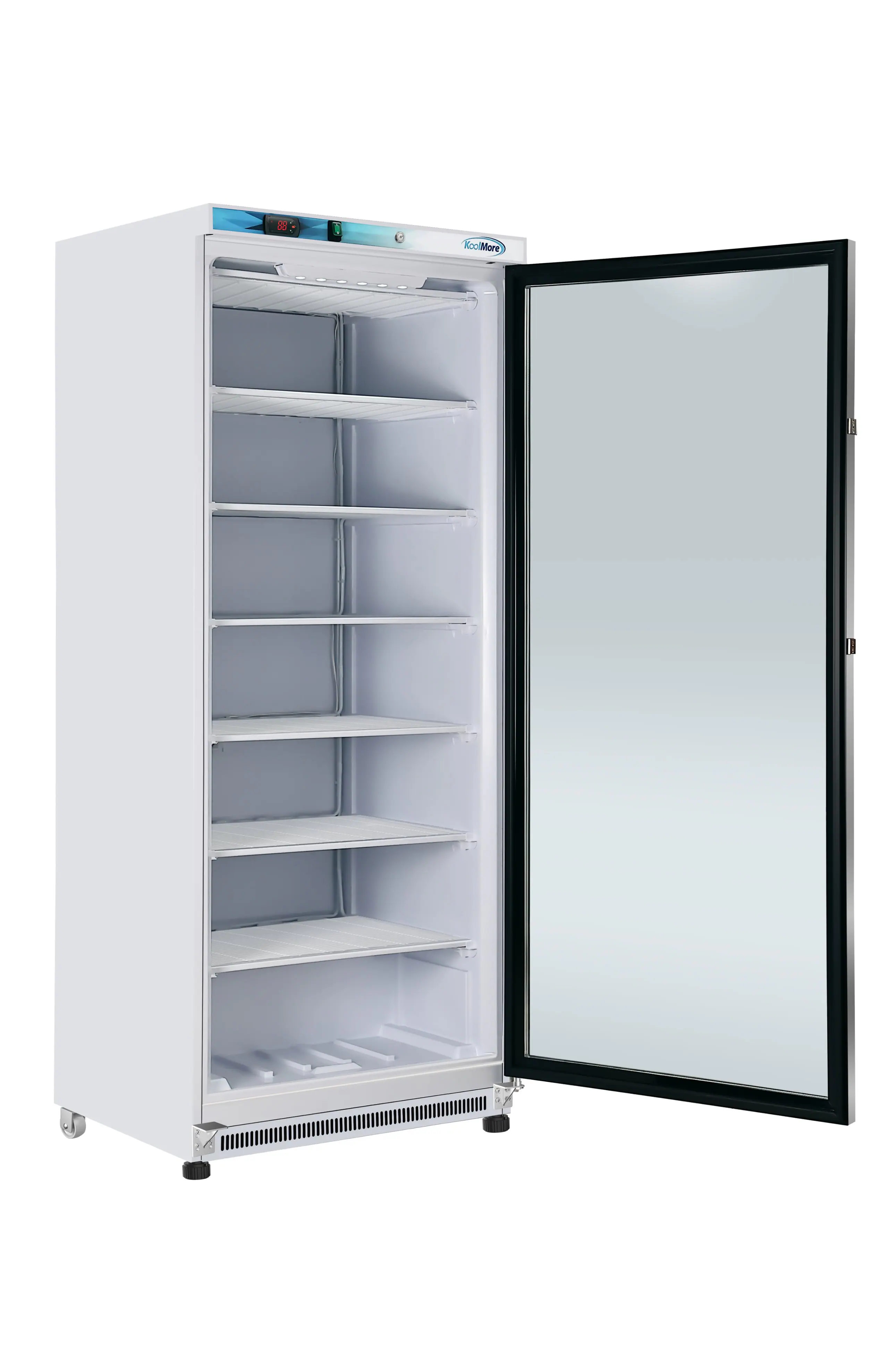 Alt View 3. Koolmore - 21 Cu. Ft. Commercial  Freezer with Glass Door in White - Manual Defrost (KM-FMD20WGD) - White.