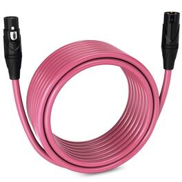 Lyxpro - 30 ft Balanced XLR Cable, Male to Female, 3 Pin Microphone Cable - Pink