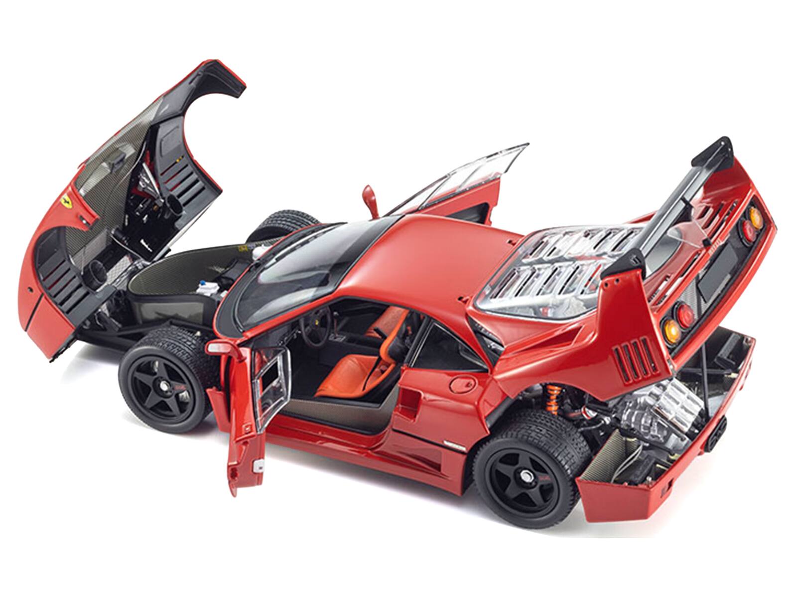 Alt View 2. Kyosho - Ferrari F40 Light Weight LM Wing Red 1/18 Diecast Model Car by Kyosho.