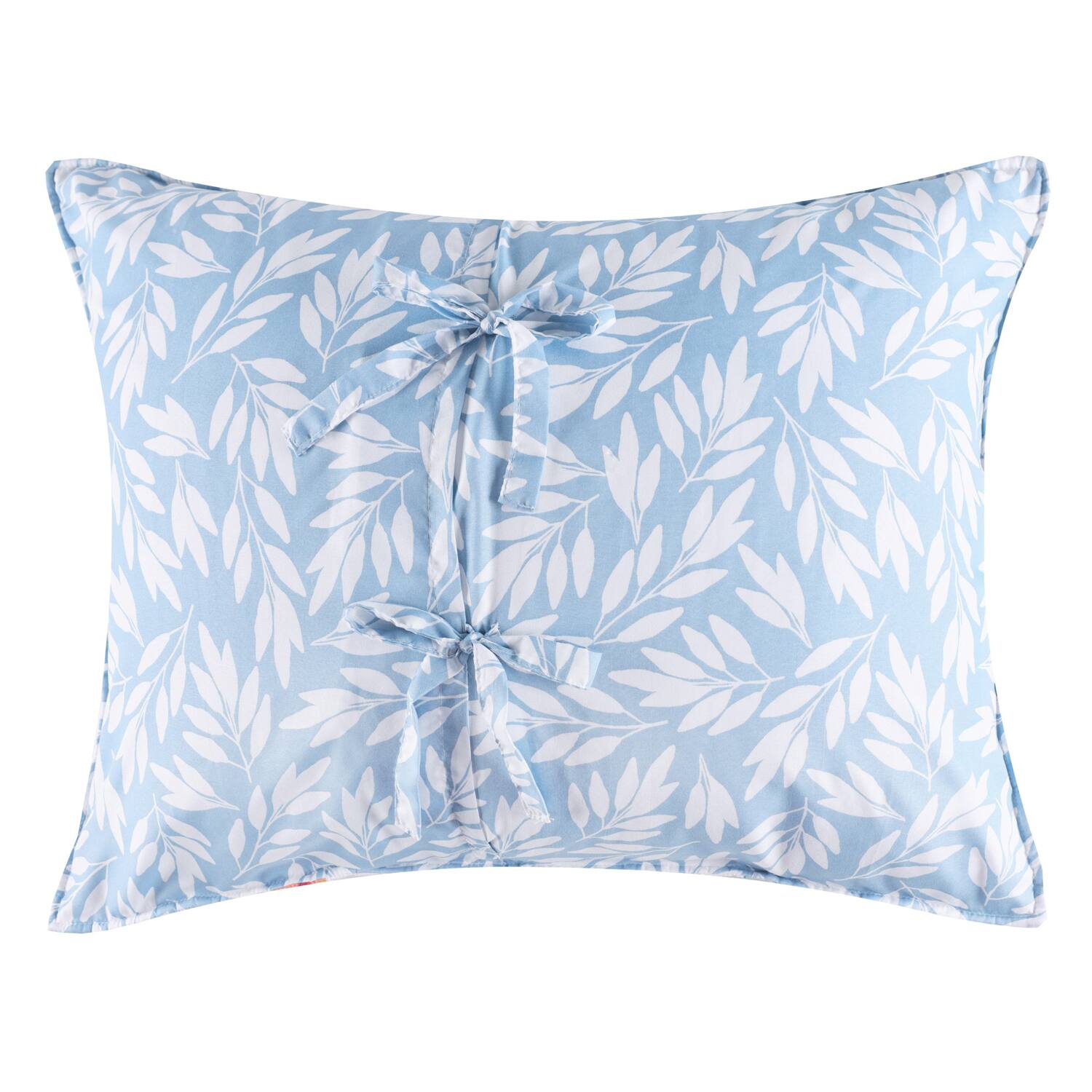 Back. Greenland Home Fashions - Greenland Home Fashions Willow 100% Microfiber Shell Pillow Sham Standard 20x26 White - White.