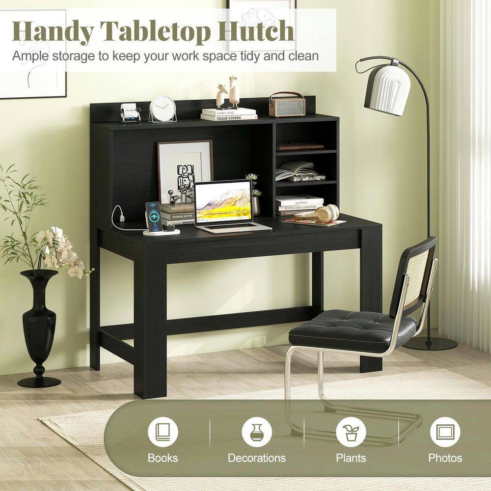 Handy Tabletop Hutch  
Ample storage to keep your work space tidy and clean  

Books  
Decorations  
Plants  
Photos