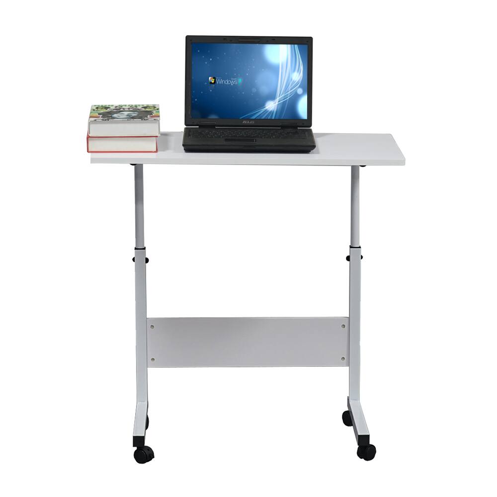 Alt View 4. Winado - Home Side Table Sofa End Cart Laptop PC Rolling Computer Desk Stand Coffee Tray - White.