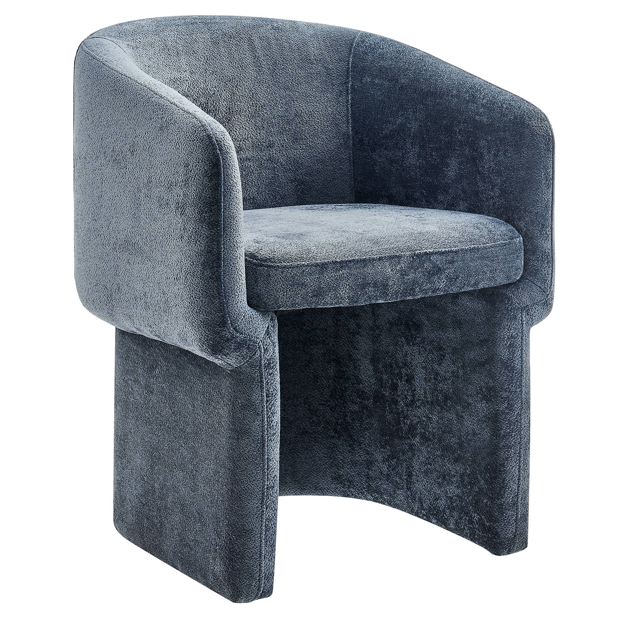 Angle. Modway - Verity Barrel Back Dining Armchair - Slate Blue.