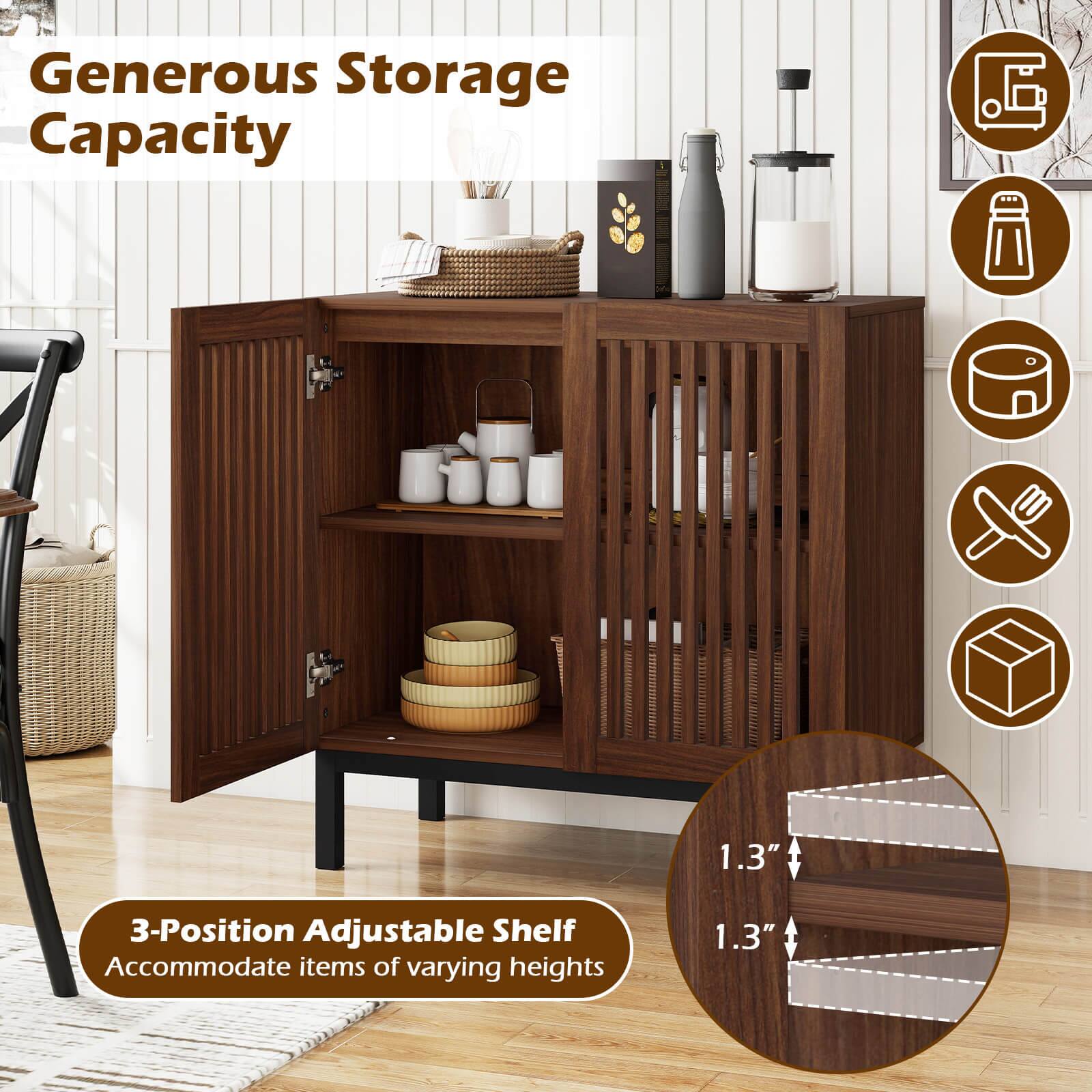 Generous Storage Capacity

3-Position Adjustable Shelf
Accommodate items of varying heights

1.3"