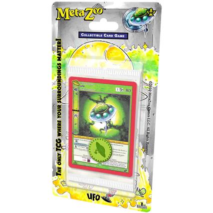 MetaZoo MATTER!
SURROUNDINGS YOUR WHERE TCG ONLY THE COLLECTIBLE CARD GAME
VENel UFO
PIESHIENS 3 V.80 80 PINER 2022
MetaZoo ames-LLC. All Rights Reserved
UFO ST EDITION