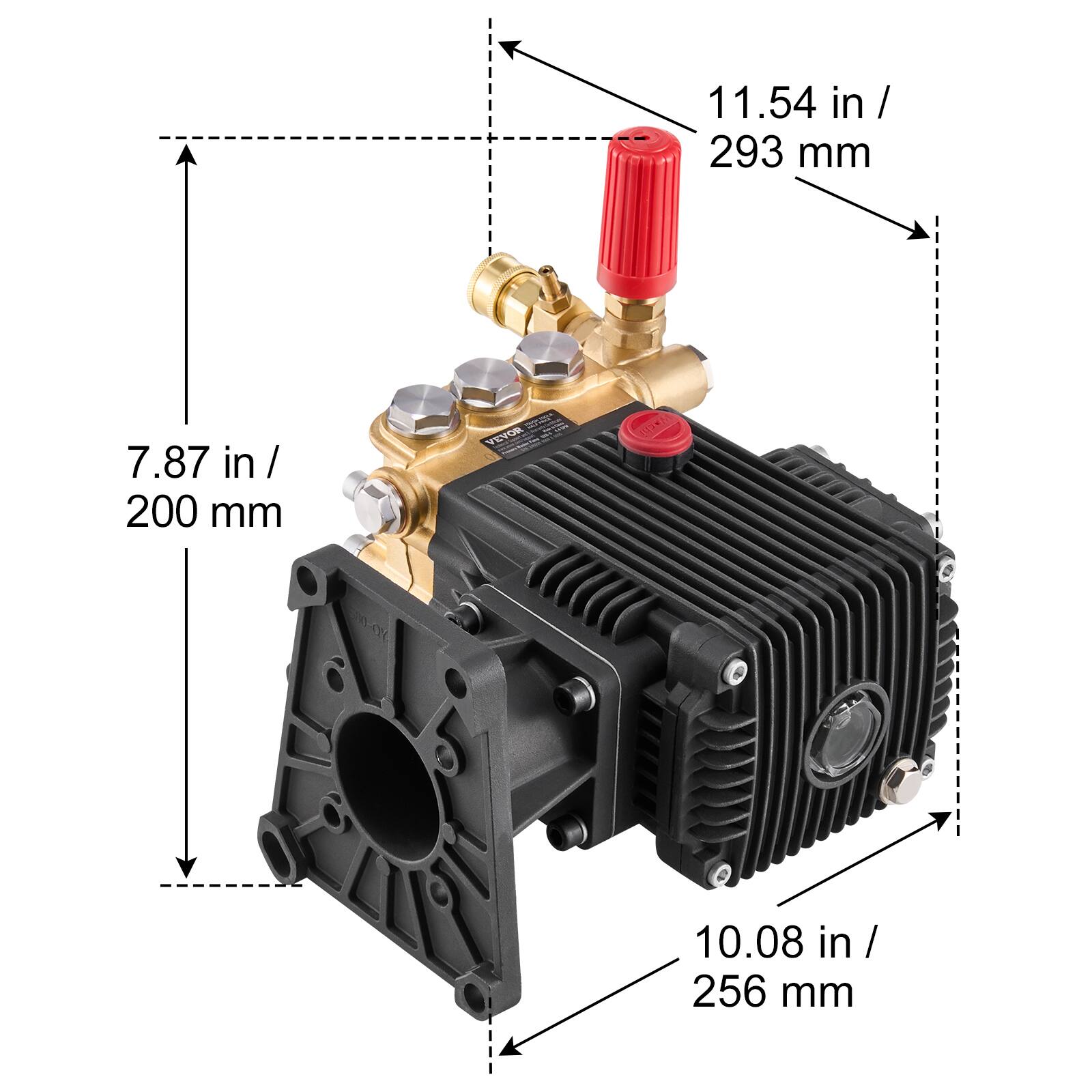 11.54 in / 293 mm  
7.87 in / 200 mm  
10.08 in / 256 mm