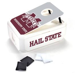 Indigo Falls - Mississippi State Bulldogs 40-Can Cornhole Cooler - White