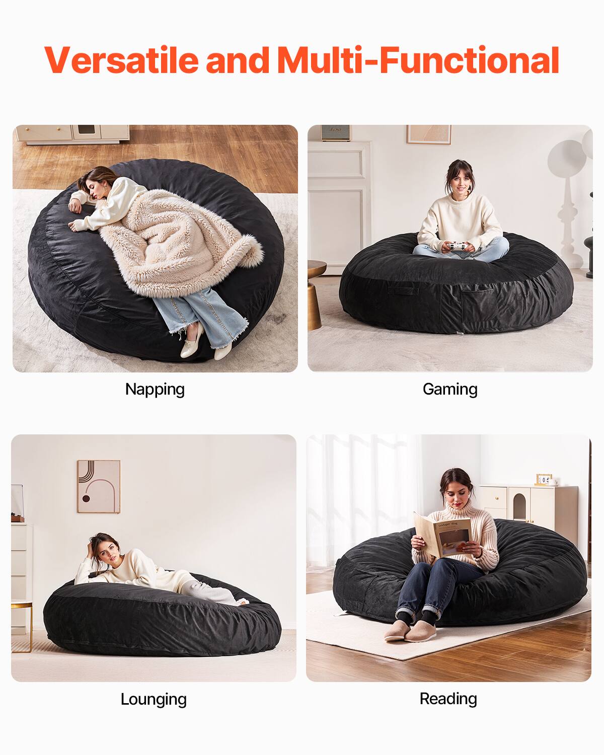 Versatile and Multi-Functional

Napping

Gaming

Lounging

Reading