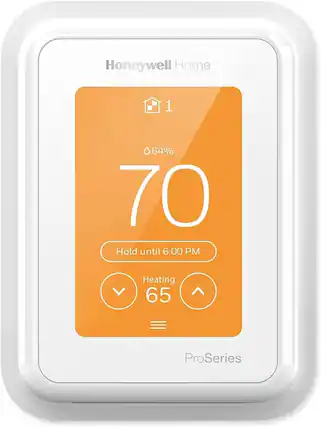 Honeywell Home
1
64%
70
Hold until 6:00 PM
Heating 65
ProSeries