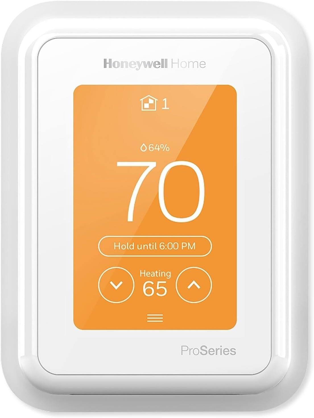 Honeywell Home  
1  
64%  
70  
Hold until 6:00 PM  
Heating 65  
ProSeries