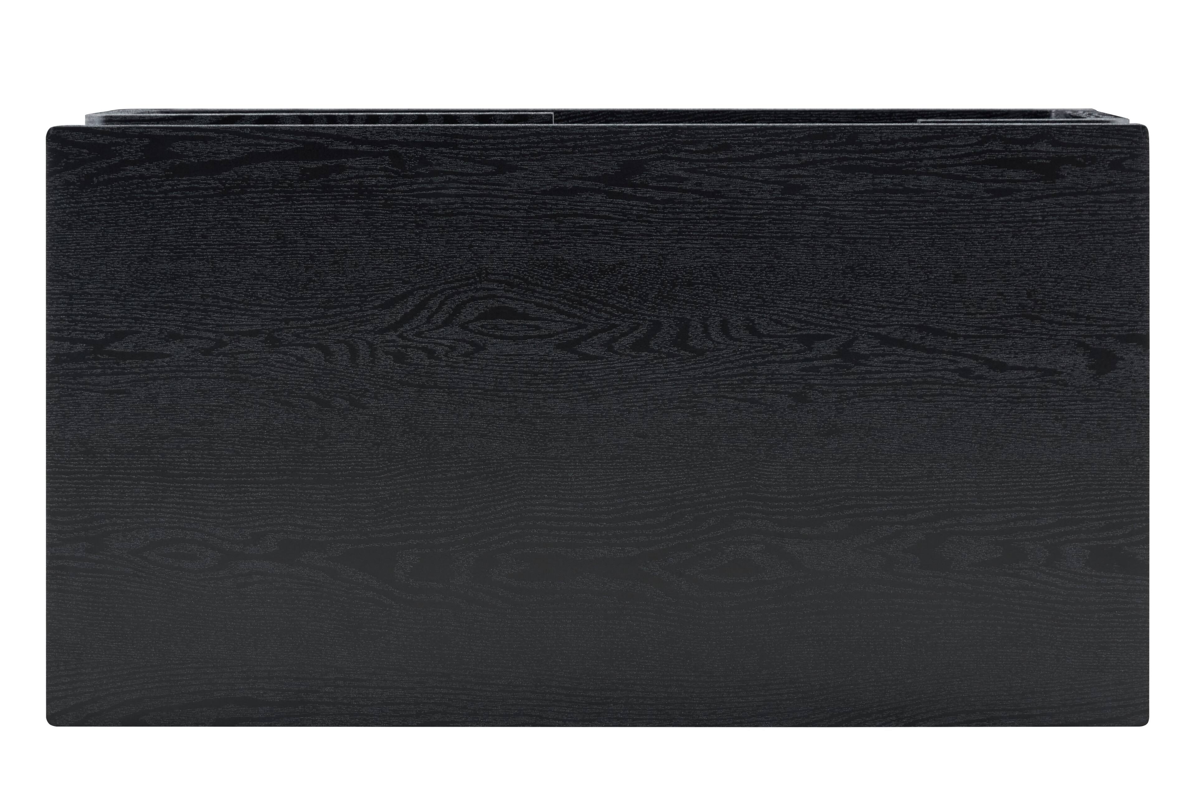 Alt View 9. Loheer - Loheer- Three Tier Black Wood Grain Coffee Table Modern Storage Center Table for Living Room Office 3.6x1.9x1.5 ft - Black Woodgrain.