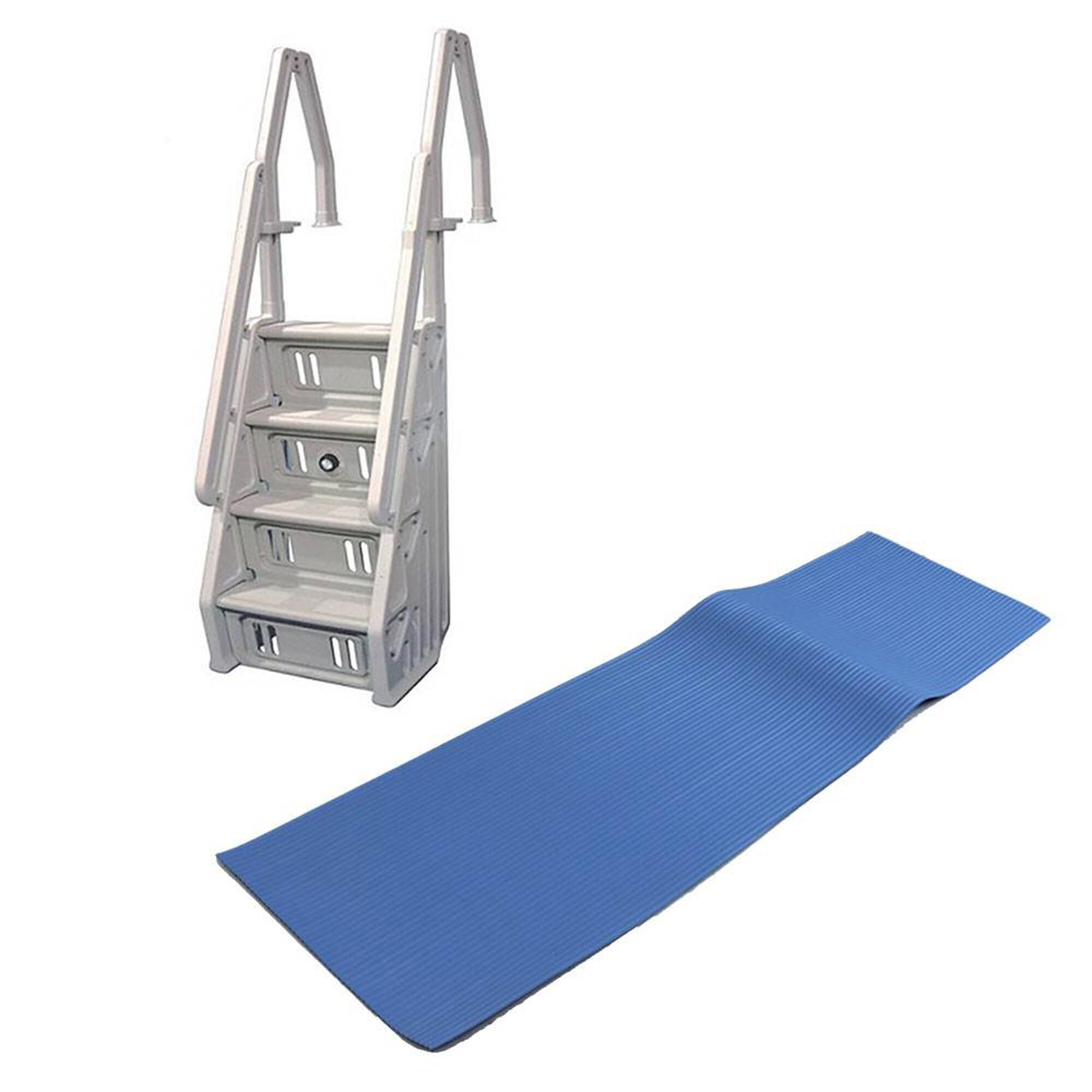Vinyl Works - In Step Above Ground Swimming Pool Ladder & Protective Ladder Mat - White price history on PriceWatchPro