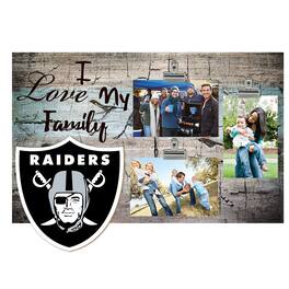 Fan Creations - Las Vegas Raiders 11" x 19" I Love My Family Clip Photo Frame - Multicolor