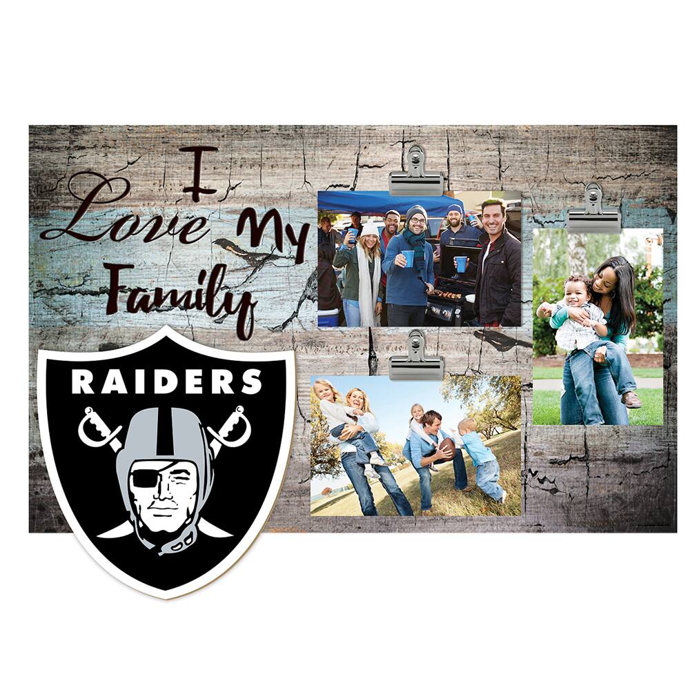 Las Vegas Raiders 11" x 19" I Love My Family Clip Photo Frame
