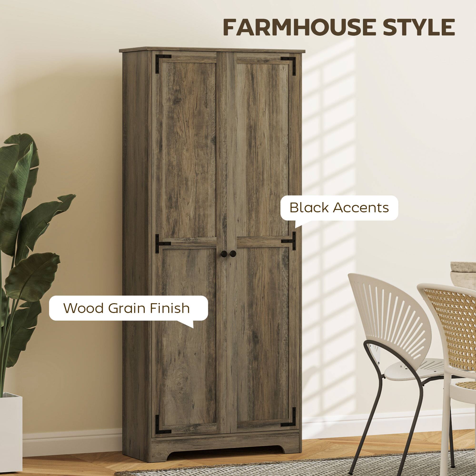 FARMHOUSE STYLE
Wood Grain Finish
Black Accents