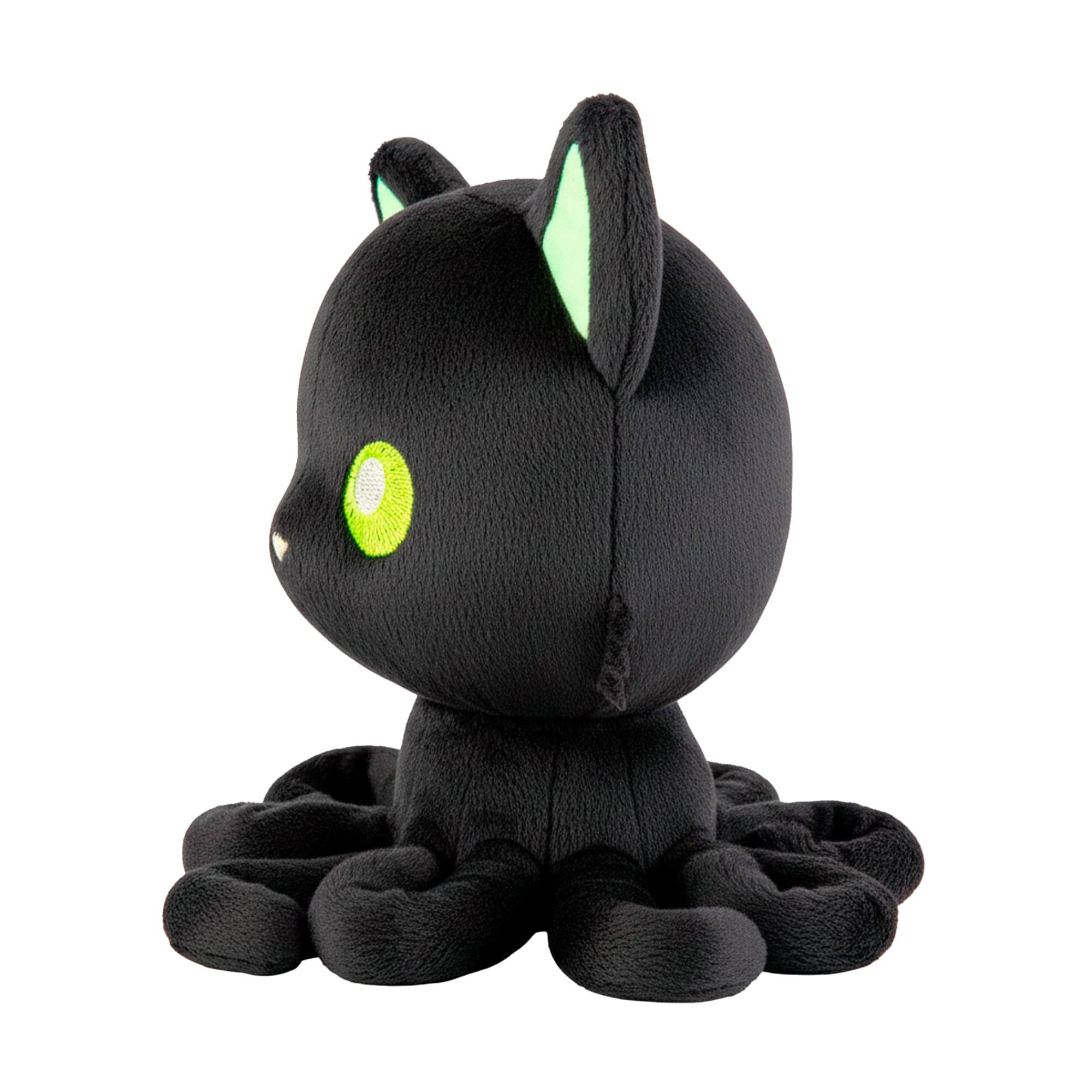Alt View 10. Tentacle Kitty - Tentacle Kitty Moonlight Glow-In-The-Dark 6 Inch Plush - Black.