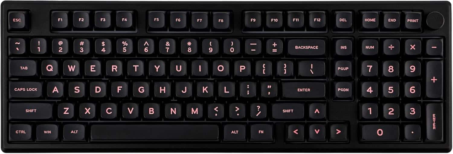 EPOMAKER - Galaxy100 QMK/VIA Wireless Aluminum Gaming Keyboard ( Marble White Switch) - Black