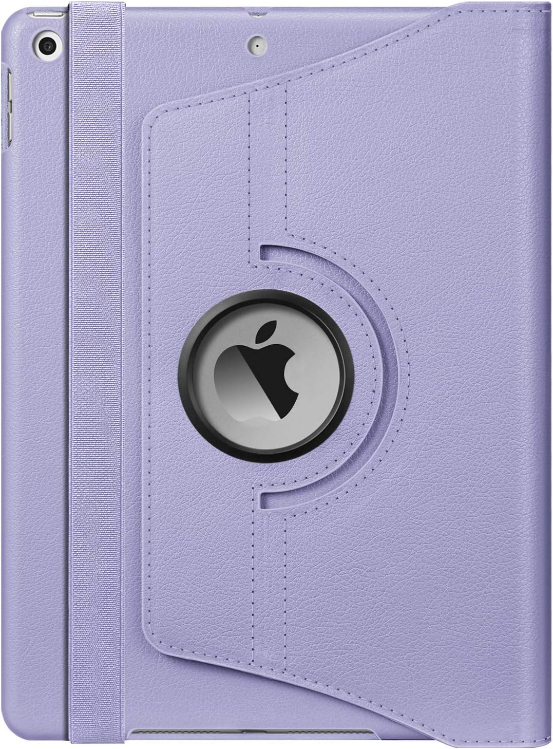 Alt View 4. Fintie - 360° Rotating Case for iPad 9th / 8th / 7th Generation 10.2 Inch | Shockproof Cover with Pencil Holder Auto Wake/Sleep - Lilac Purple.