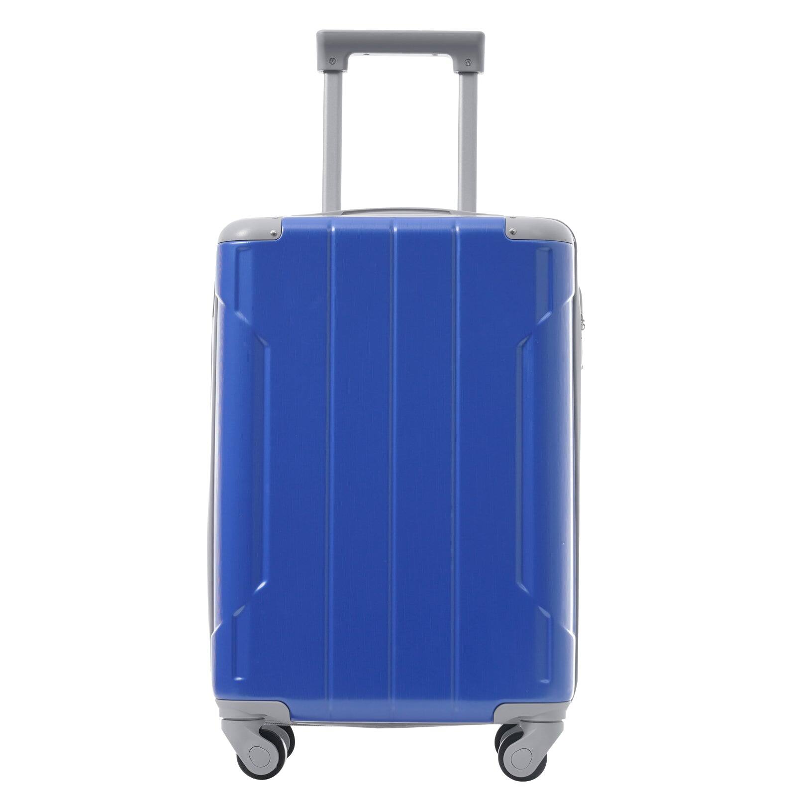 Alt View 4. BreeBe - 20" Carry-On Luggage Set 3 Piece with Spinner Wheels, Lightweight ABS Hardshell Suitcase for Weekend & Business Travel - Dazzling Blue.