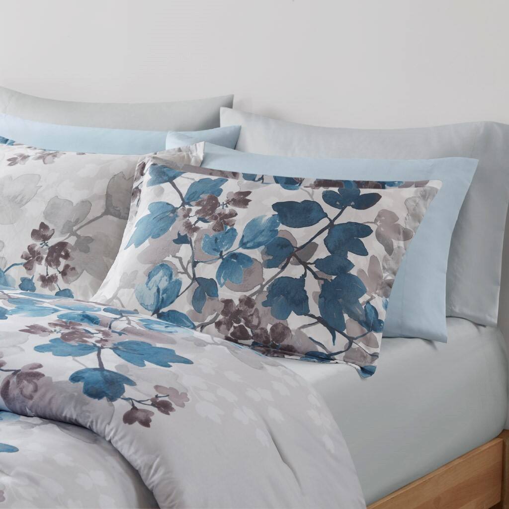 Alt View 3. Gracie Mills - Gracie Mills Houston Modern Floral Comforter Set with Bed Sheets - Blue.